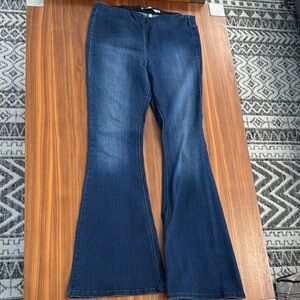 Ella Moss Blue Flare Wide Leg Jeans